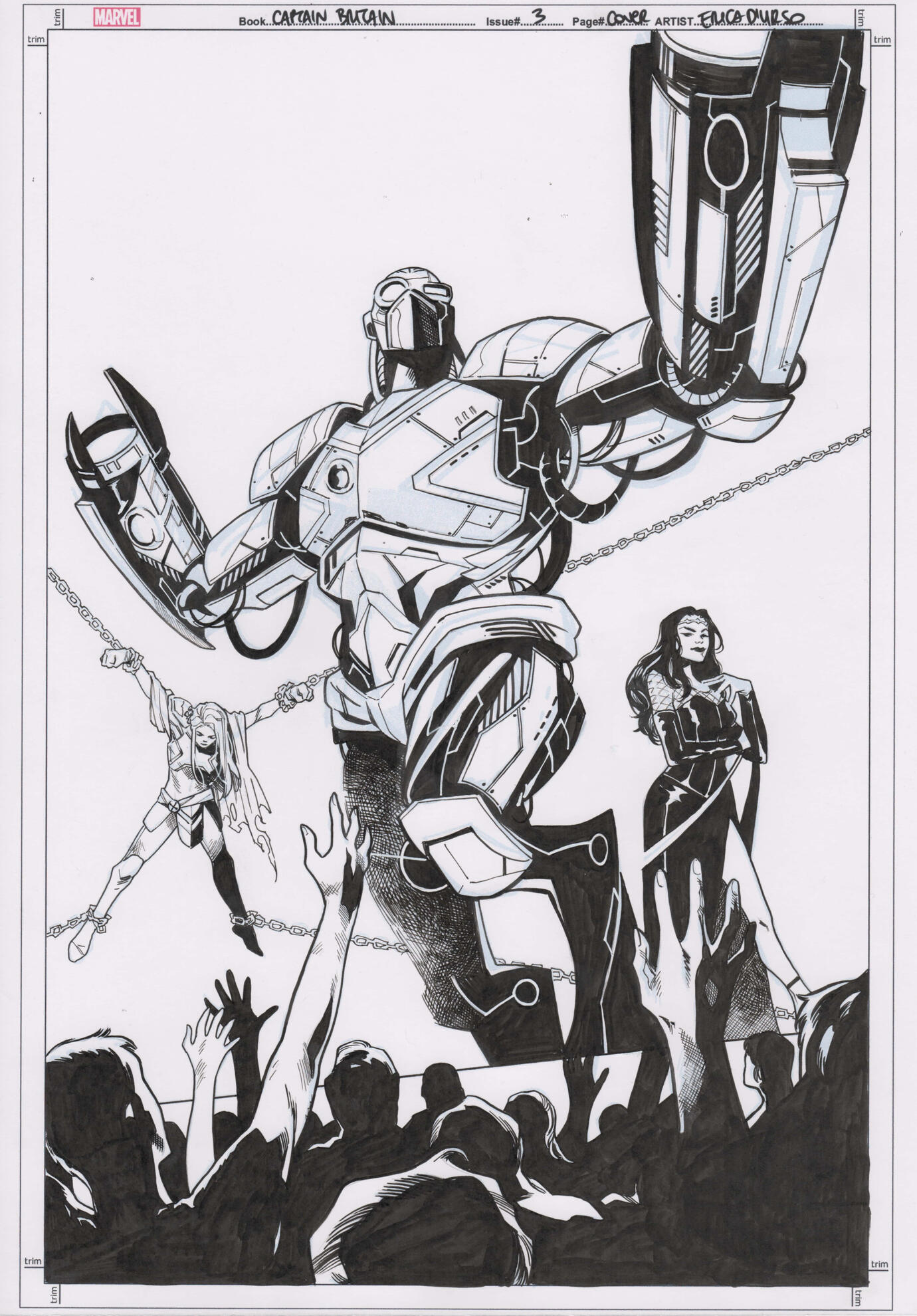 Captain Britain #3 A3 2022 cover Price: €800