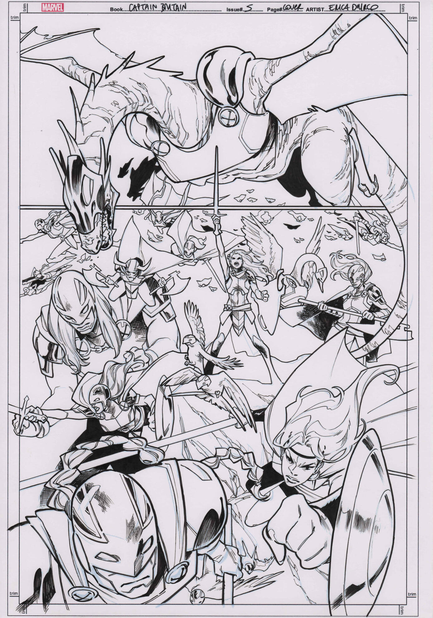 Captain Britain #5 A3 2023 cover Price: €1000