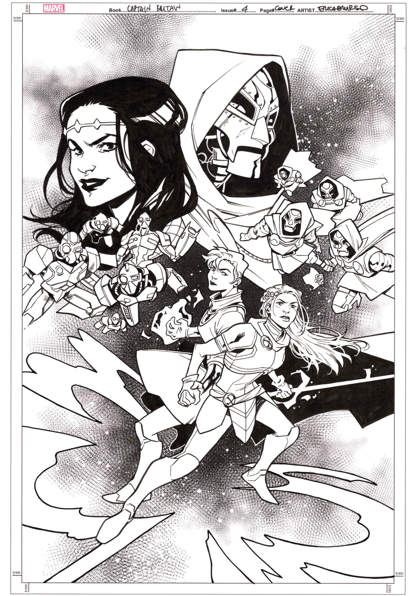 Captain Britain #4 A3 2023 cover Price: €1000
